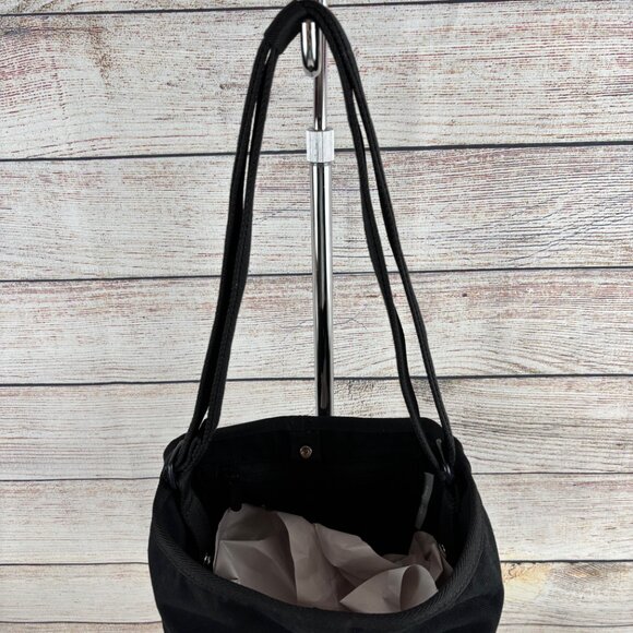Everlane The Lantern Bag Canvas Shoulder Crossbody Bucket Tote Black - Picture 6 of 13